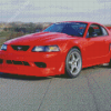 2000 Red Mustang Car Diamond Painting Art