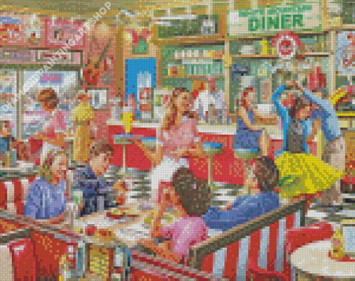 American Diner Diamond Painting Art