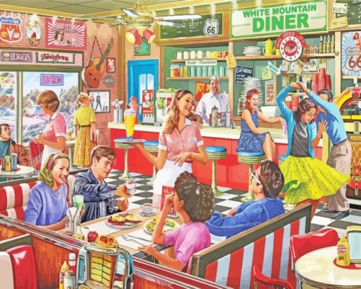 American Diner Diamond Painting Art