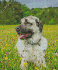 Anatolian Shepherd Dog Diamond Painting Art