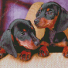 Dachshund Miniature Dogs Animals Diamond Painting Art