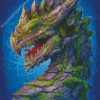 Dragon Earth Side Profile Art Diamond Painting Art