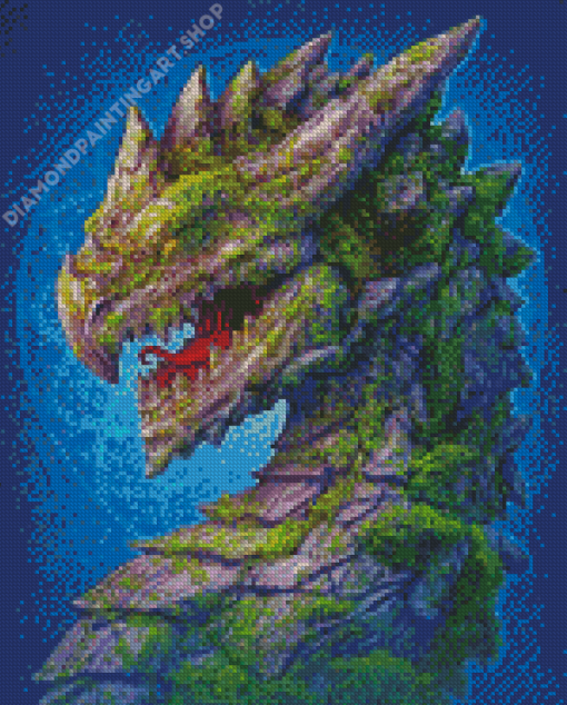 Dragon Earth Side Profile Art Diamond Painting Art