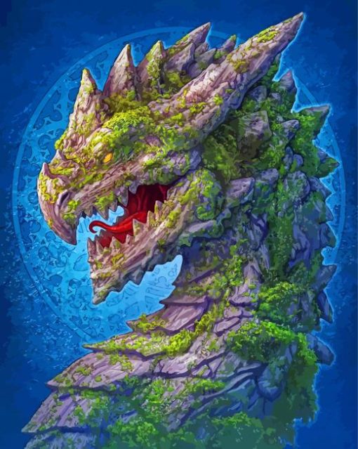 Dragon Earth Side Profile Art Diamond Painting Art