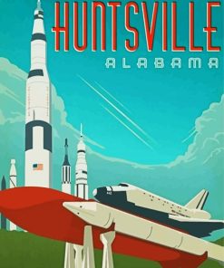 Huntsville Alabama Poster Diamond Painting Art