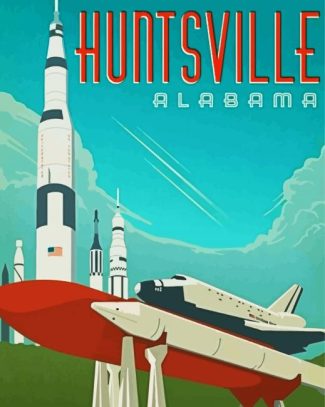 Huntsville Alabama Poster Diamond Painting Art