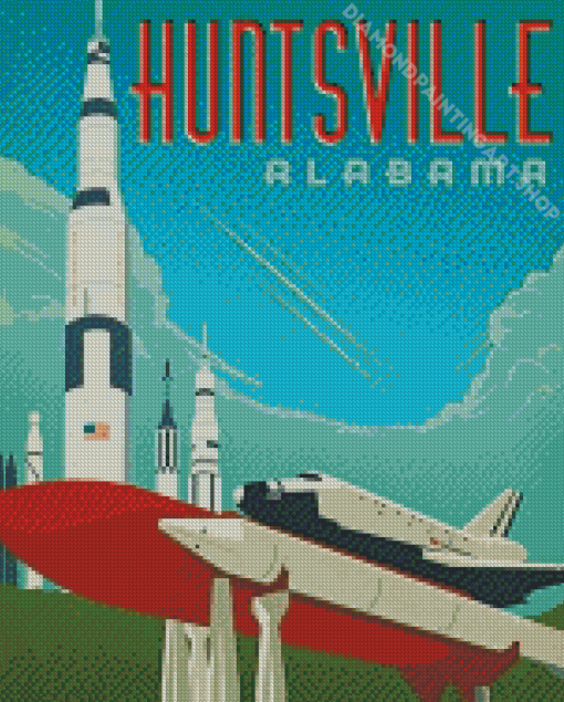 Huntsville Alabama Poster Diamond Painting Art