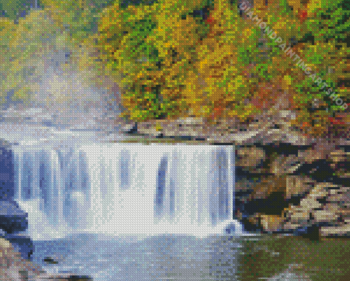 Lake Cumberland Waterfall Diamond Painting Art