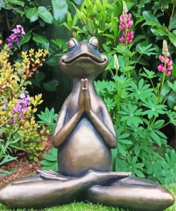 Meditating Yoga Frog Diamond Painting Art