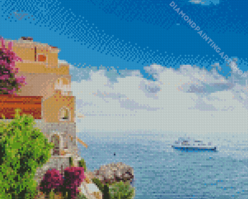 Mediterranean Seascape View Diamond Painting Art