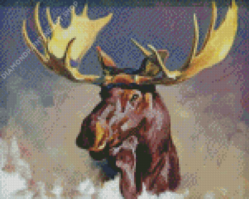 Moose Head Art Diamond Painting Art