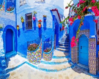 Morocco Chefchaouen Diamond Painting Ar
