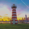 New Jersey Lighthouse Lefrak Diamond Painting Art