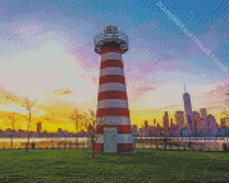 New Jersey Lighthouse Lefrak Diamond Painting Art