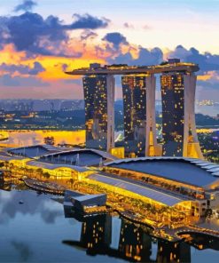 Panoramic View Singapore Diamond Painting Art