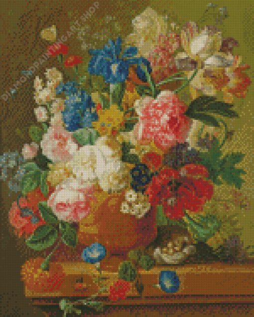 Paulus Theodorus Flowers In Vase Diamond Painting Art