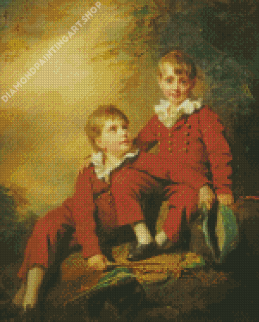 Portrait Of The Binning Children By Henry Raeburn Diamond Painting Art