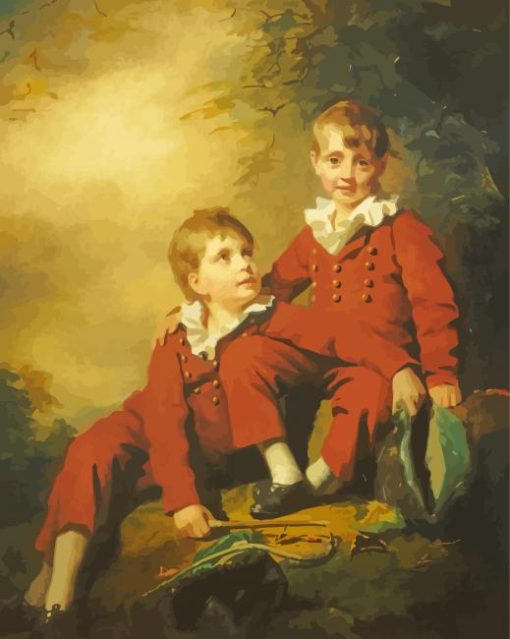 Portrait Of The Binning Children By Henry Raeburn Diamond Painting Art