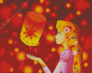 Rapunzel Tangled Lantern Diamond Painting Art