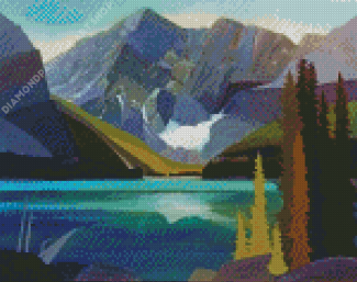Rawson Lake Alberta Landscape Art Diamond Painting Art