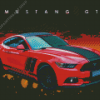 Red Mustang Gt Art Poster Diamond Painting Art