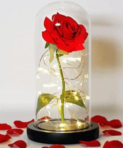 Rose In A Glass Diamond Painting Art