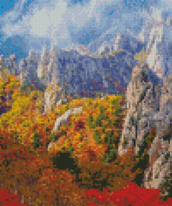 Seoraksan Mountain Landscape Diamond Painting Art