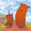 Swedish Brown Bear Cartoon Diamond Painting Art