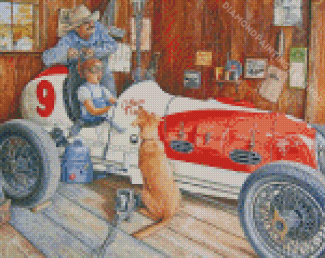 The Car Garage Diamond Painting Art