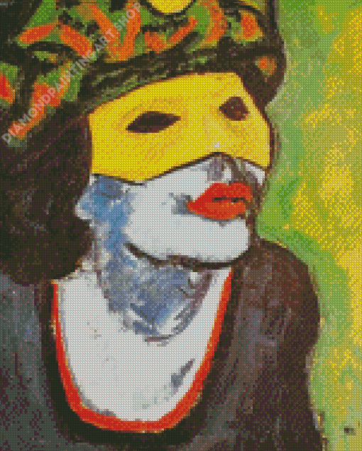 The Masked Woman Max Pechstein Diamond Painting Art