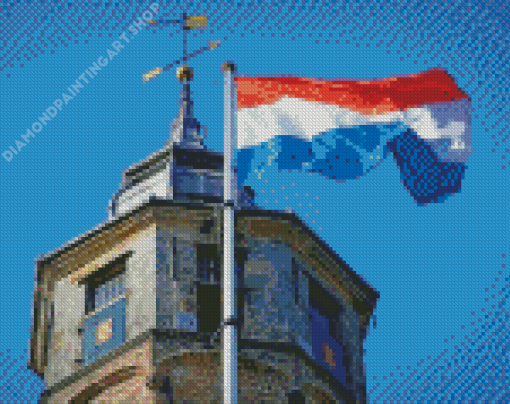 The Netherlands Flag Diamond Painting Art