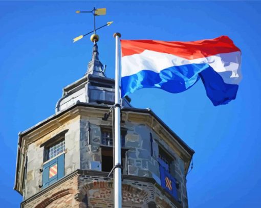 The Netherlands Flag Diamond Painting Art