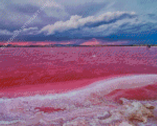 The Pink Lake Of Torrevieja Spain Diamond Painting Art