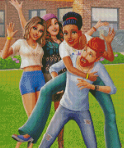 The Sims 4 Game Characters Diamond Painting Art