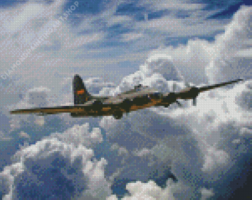 The Memphis Belle B17 Bomber Aircraft Diamond Painting Art