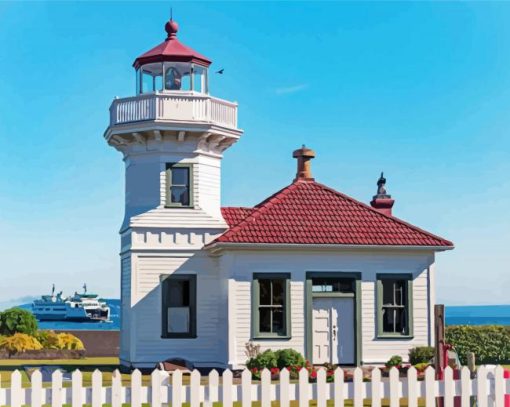 Washington Lighthouses Diamond Painting Art