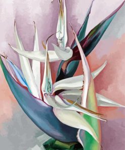 White Bird Of Paradise Plant Diamond Painting Art