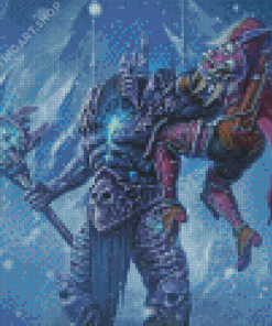 Winter World Of Warcraft Lich King Diamond Painting Art