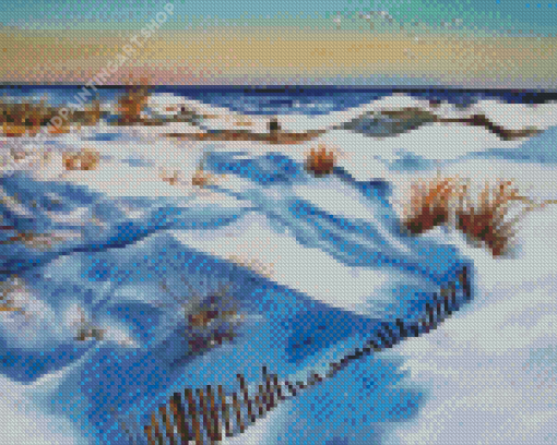 Winter Beach Art Diamond Painting Art