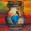 Woman In Bottle Art Diamond Painting Art