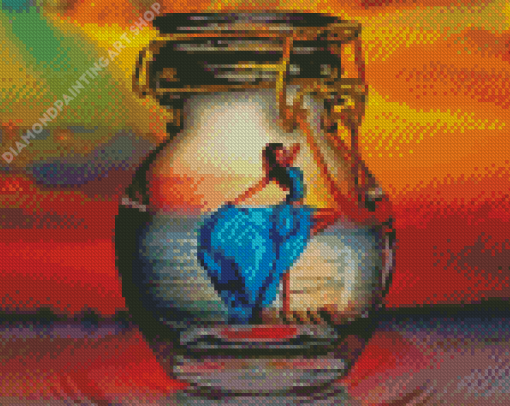 Woman In Bottle Art Diamond Painting Art