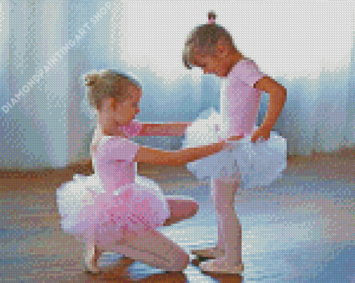 Adorable Ballerina Children Diamond Painting Art