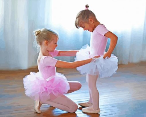 Adorable Ballerina Children Diamond Painting Art