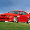 Aesthetic 2000 Red Mustang Car Diamond Painting Art