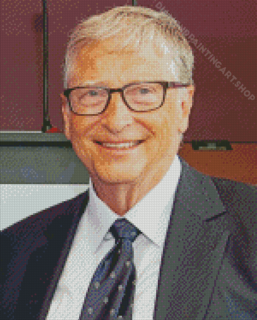 Aesthetic Bill Gates Diamond Painting Art