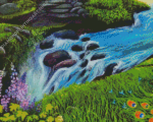 Aesthetic Waterfall River Art Diamond Painting Art