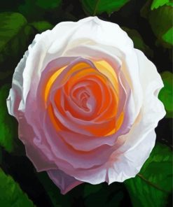 Aesthetic White Rose Diamond Painting Art