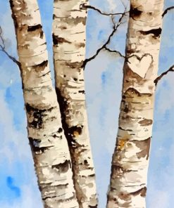 Aesthetic Birch Trees Diamond Painting Art