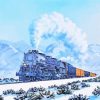 Aesthetic Train In Snow Diamond Painting Art