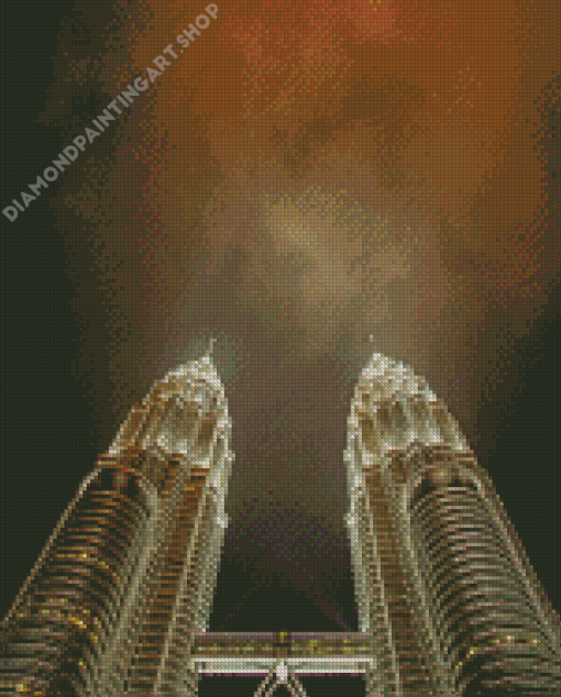 Aesthetic Twin Tower Diamond Painting Art